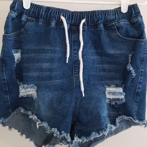 Shein denim drawstring jean short